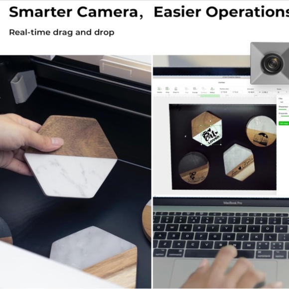 xTool M1 10W Laser Engraver Cutting Machine, Rotary Attachment-Air Assist. USA - Picture 10 of 11